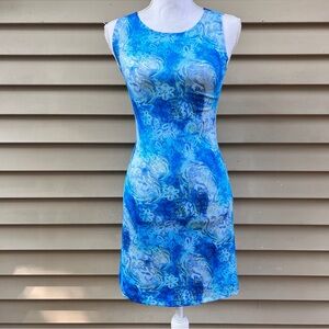 Vintage 90’s/y2k Pulse blue sleeveless bodycon mini